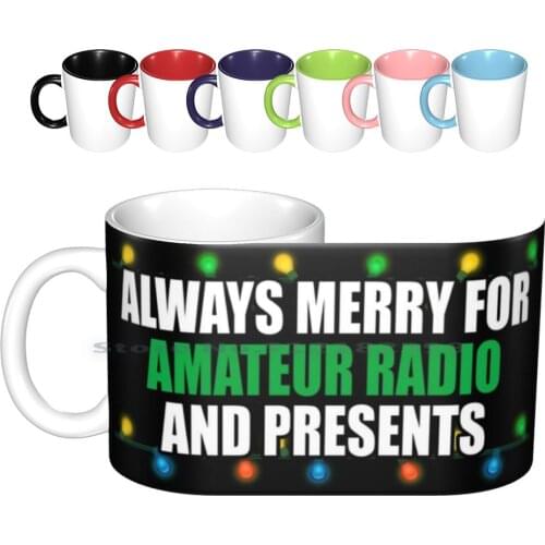 Amateur Radio Christmas Ceramic Mugs Coffee Cups Milk Tea Mug Amateur Radio Christmas Amateur Radio Christmas Design Amateur
