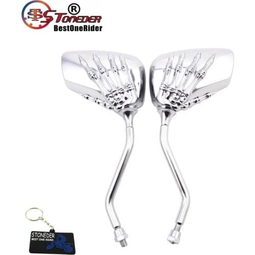 STONEDER Aluminum 8mm Rearview Left Right Side Motorcycle Rear View Mirror For Scooter Pit Dirt Motor Bike ATV Quad Moped
