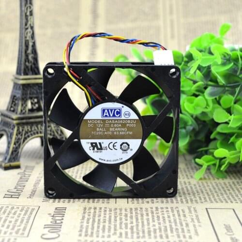 New original 8020 12V 0.60A DASA0820B2U 8CM 8cm 4-wire CPU chassis fan