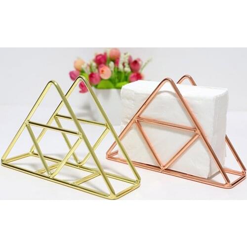 Newest Arrival Paper Towel Holder Hollow Out e Storage Rack Desktop Decor for Home Restaurant Gold/Rose Gold