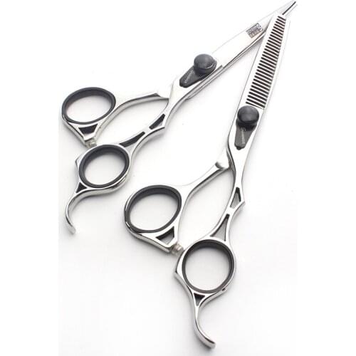 Stainless Steel 440C Pet Scissors Hairdressing Scissors 6 Inch Flat Shear Thinning Teeth Haircut Hairdressing Scissors Tool Kit