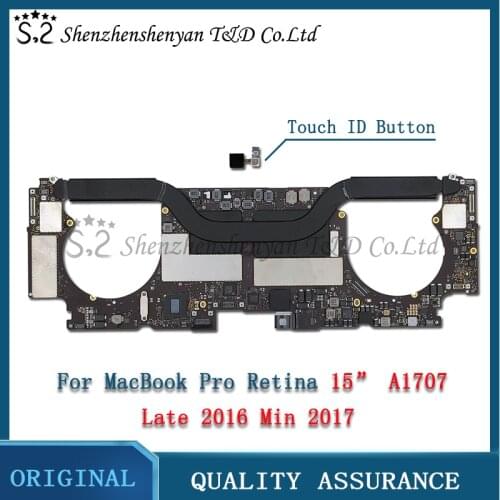 Original A1707 motherboard 820-00928-A for MacBook Pro 15 '' A1707 logic board 2.6G / 2.8GHz 16G 256GB 820-00281-A 2016 2017