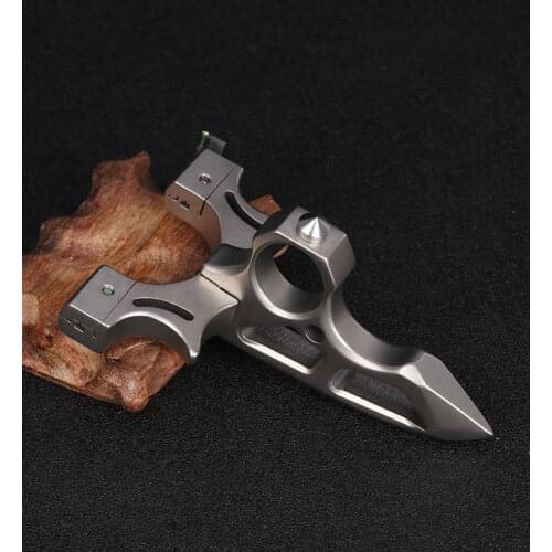Flat Leather Slingshot Dragon Knife Fast Pressing Clip Ring Stainless Steel Slingshot Outdoor Hunting Catapult Toy Outdoor Ar 15