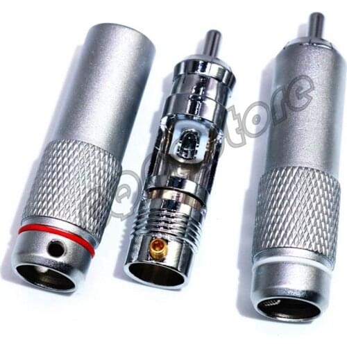 Free shipping 4 pcs Hifi 9mm Rhodium plated RCA plug AMP CD DVD player Audio RCA cables plug adapter connector