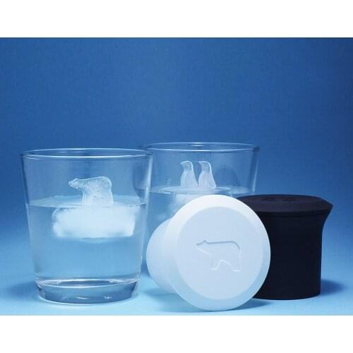 Silicone Ice Cube Mold Penguin Polar Bear Popsicle Molds Tray Maker Trays Kichen Accessories