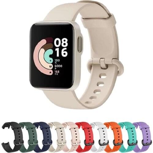 Silicone Sport Strap For Xiaomi Mi Watch Lite Global Version Smart Watch Replacement Bracelet Wristband for Redmi Watch Strap