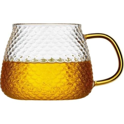 High Temperature Resistant Glass With A Cup Of Hammer Cup Home Tea Coffee Milk Juice Cup Treatment Drinking Container