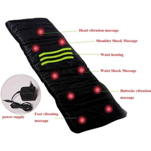 1PCS Post Vibrating Massage Mattress Massage Chair Cushion with 9PCS Vibrating Motors & Far Infrared Heating Massager
