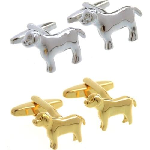 10pairs/lot Bright Puppy Dog Cufflinks Animal Cuff Links Copper Plating Shirt Cuff Button Mens Jewelry Gift