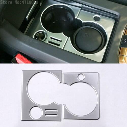 ABS Chrome Car Center Interior Cup Holder Frame Cover Trim Accessory For Land Rover Discovery Sport 2015-2018 for LHD