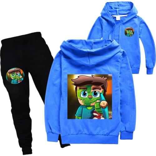 Kids Beckbro Cartoon Zipper Coat Pants Clothes Set Boys Girls Casual Jacket Trousers Teens Spring Fall Sports Tracksuit Costume