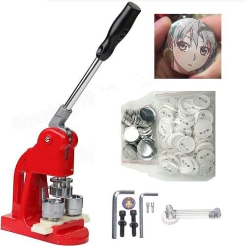 DIY 25mm/32mm Badge Punch Press Maker Machine set with 100pcs Circle Cutter