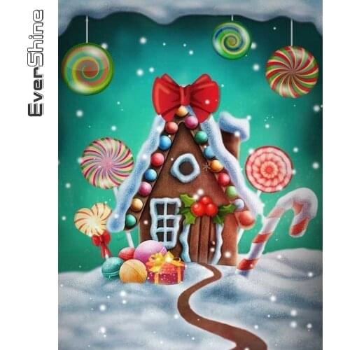 Evershine 5D DIY Diamond Embroidery House Landscape Rhinestone Kit Diamond Painting Winter New Arrival Mosaic Handmade Gift