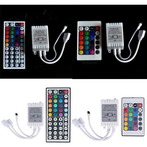 DC12-24V 24/44 Key IR Remote Wireless Controller Dimmer Dynamic Mode Infrared + Control Box For 5050 3528 RGB Led Strip Light