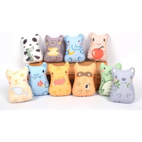 Cat Chewing Toy Teeth Grinding Catnip Toys Funny Kitten Interactive Plush Toy Claws Thumb Bite Cats Mint For Pet Molar Toys