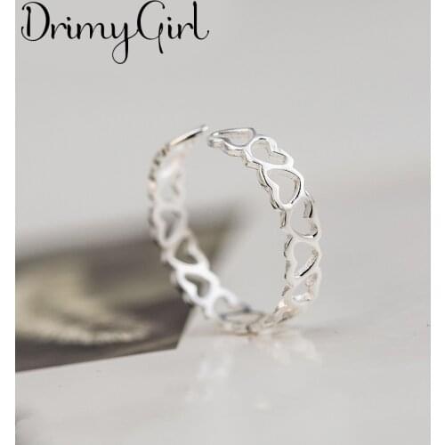 Personality Simple Big Love Heart Ring Geometric Finger Rings For Women Gothic Punk Jewelry Gifts 2021