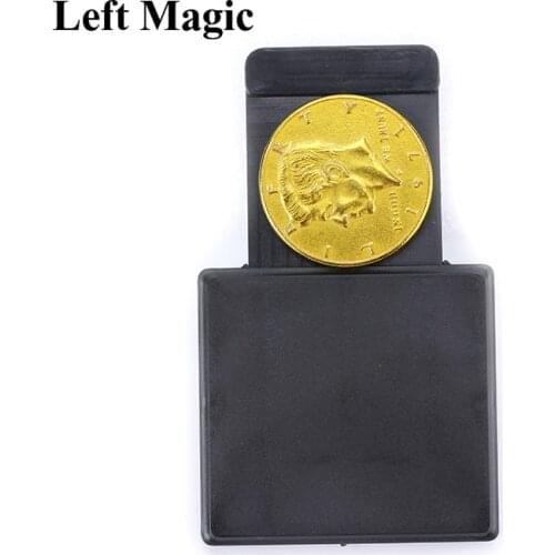 Induction Coin Box Magic Tricks Close Up Stage Props Magician Magic Profession Illusion Gimmick Mentalism Easy To Do Kids Gifts