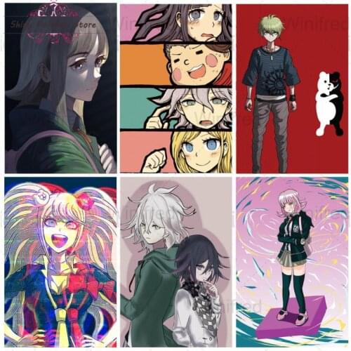 5D Embroidery Diamond Picture Anime Danganronpa Home Decor Painting Full Drill Game Character Junko Enoshima Cross Stitch Kit