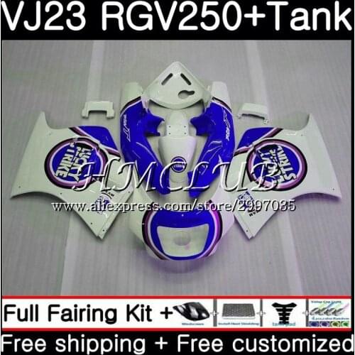 Kit+ Tank For SUZUKI Lucky blue frame VJ21 VJ22 VJ23 RGV250 97 98 Body 43HC.4 RGV 250 VJ 21 22 23 SAPC RGV-250 1997 1998 Fairing