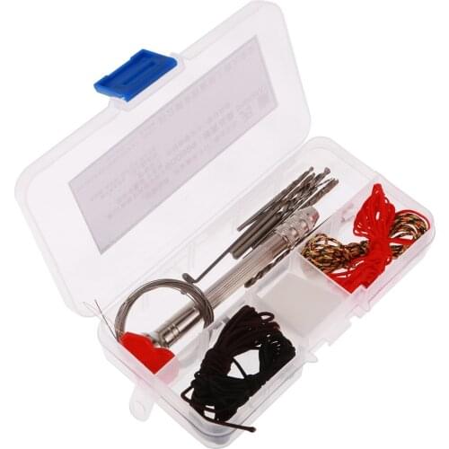 A Box of Jewelry Making Starter Kit Set Findings Beading Cord String Punching Tools