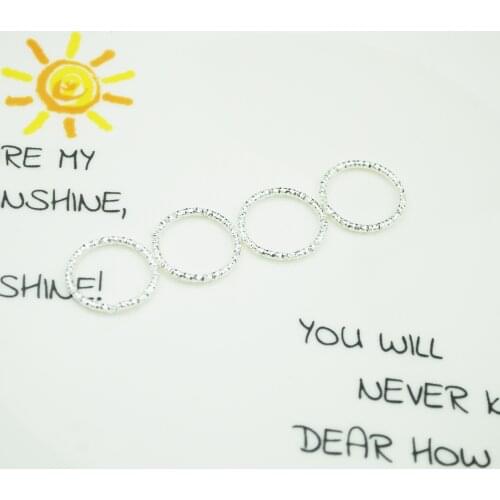 50pc/lot Silver Color Round Twist Connectors for Jewelry Making Findings Diy Earrings Bracelet Accessories 8/10/12/15/18/20mm