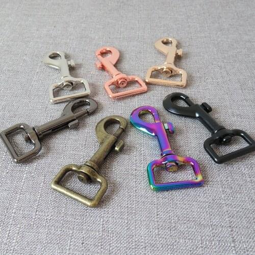 50 Pcs 25mm 1 Inch Metal Hardware Spring Hook Buckle Carabiner DIY Bag Dog Leash Belt Strap Clip Lobster Clasps Sewing Accessory