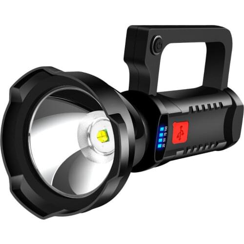 Flashlight Strong Light Rechargeable Outdoor Ultra-bright Long-range Portable Searchlight with Treasure Function Hernia Lamp