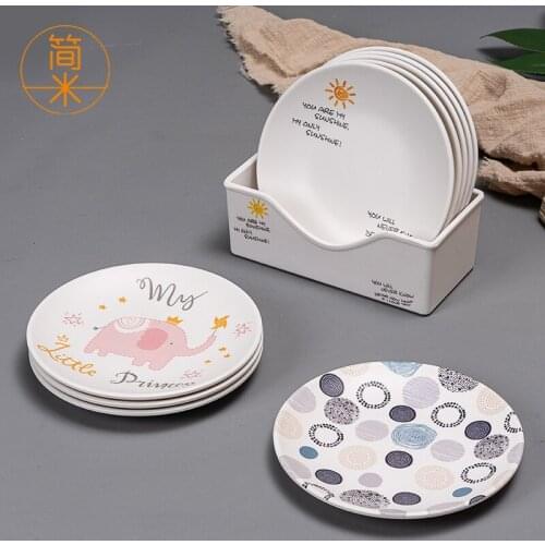 Shatter-resistant plastic bone-spit dish household round dish dining table garbage dish snack snack dessert fruit cake dish