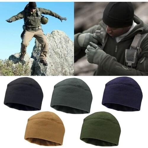 2020 New Men Women Unisex Winter Hat Solid Color Warm Thickened Military Army Beanie Mountaineering riding Windproof Outdoor Hat