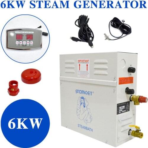 6KW 220V Steam Generator for sauna bath home SPA shower with ST-135M controller