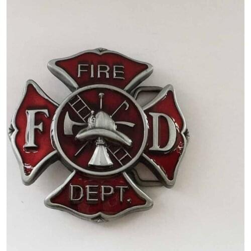 Hot Selling FD Fire Dept Belt Buckles SW-BY700 suitable for 4cm wideth snap on belt with continous stock