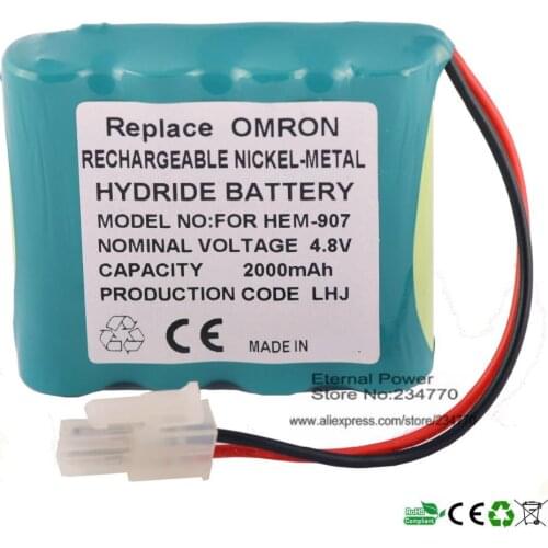 Sphygmomanometer Battery Replacement For Omron blood pressure HEM-907,HEM-907XL,48H907N,HEM-907-PBAT,HEM-907XL Medical battery