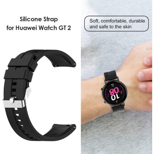 Silicone Straps Replacement Elegant Watch Comfortable Element for Huawei Watch GT 2 42mm Samsung Galaxy Watch 3