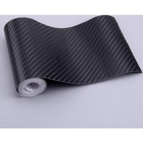 Universal 3M Carbon Fiber Style Black Sticker Car Body Door Sill Scuff Cover Anti Scratch Strip PET