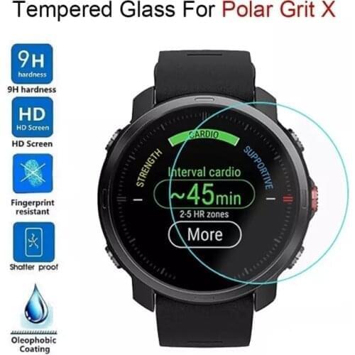 100PCS Tempered Glass for Polar Grit X Screen Protector Smart Wrist Watch Scratch Resistant Protective Film