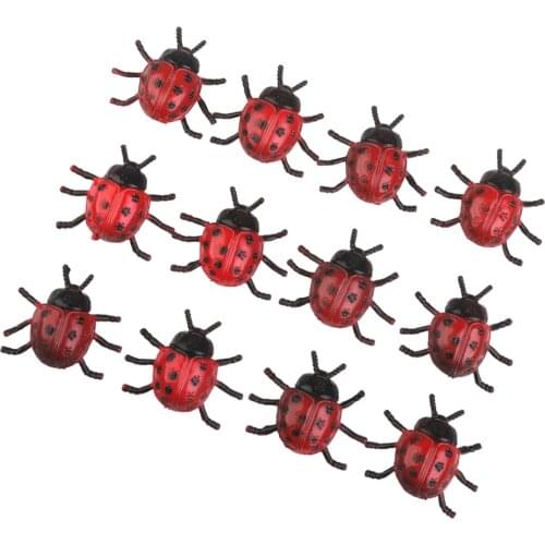 12 Pieces Plastic Insect Beetle Model Toy Collection Imaginative Education Gift