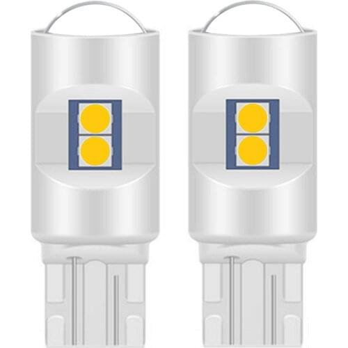 2Pcs T10 W5W WY5W 168 501 2825 Ceramic Super Bright 3030 LED Wedge Car Dome Lamp Licence Plate Light Auto Tail Side Parking Bulb