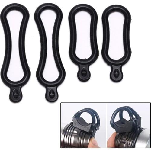 4PCS Useful Hot Black Rubber Band PVC Ring for T6 LED Headlight Bike Headlamp Bicycle