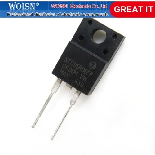 5pcs/lot STTH15R06FP STTH15R06 TO-220F-2 600V 15A In Stock