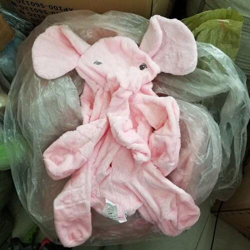 60 cm pink Giant Elephant Skin Plush Toy No PP Cotton Baby Sleeping Pillow dolls Kids Birthday Gift