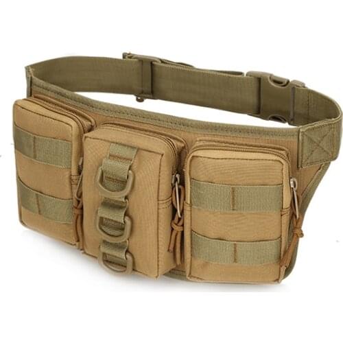 800D Oxford Outdoor Bags Military Tactical Molle Waist Pack Bag Camouflage Travel Sport Belt Bag Storage Pouch for Cycling Hike