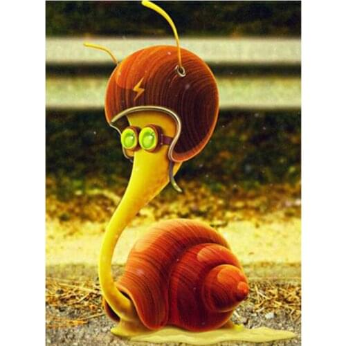 Drill Square&Round Creative Diamond Embroidery Cartoon Snail 5D Diy Diamond Painting Cross Stitch Decor Diamond Mosaic Home Gift