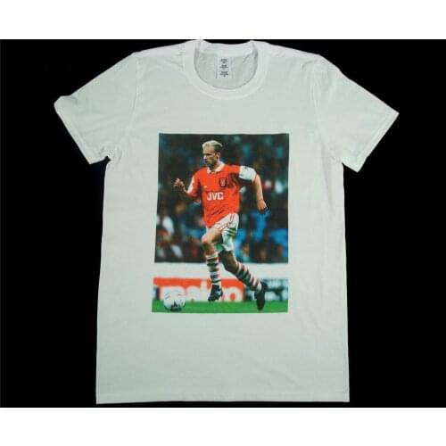 Dennis Bergkamp White T-Shirt Size S-Xxxl Holland Football Soccer Cotton Tee Shirt