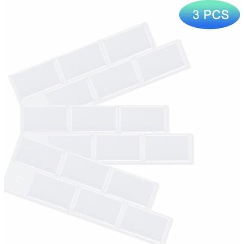 EasyTiles White Subway Wallpaper Self Adhesive Vinyl Waterproof Tiles RV Room DIY Decor Wall Sticker for Kitchen - 3 Sheets