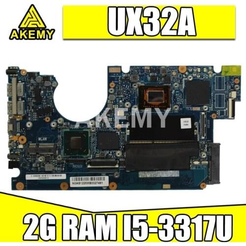 SAMXINNO For ASUS UX32A Laotop Mainboard UX32VD UX32V UX32A 90R-NYOMB1500Y Motherboard with 2G RAM I5-3317U