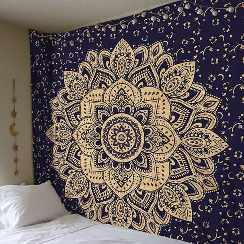 Brand NEW Mandala Tapestry Polyester Bohemian Wall Hanging Decor Blanket Indian Style Yoga Sleeping Tapestry Mandala Wall Fabric