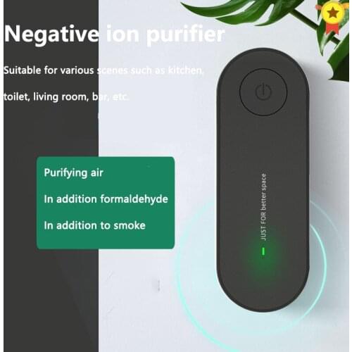 New Portable Air Purifier Negative Ion Generator Fresh Anion Smoke Remover Cleaner Best for Home Office Bathroom Toilet Plug-in