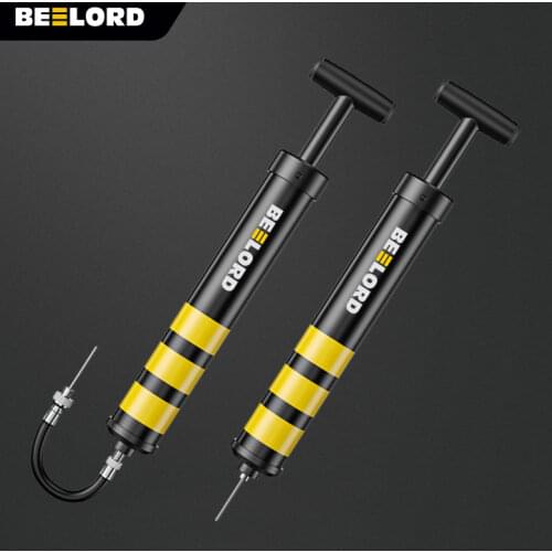 BEELORD Bicycle Mini Pump Hand Tire Air Inflator Schrader Presta Valve Ball Needle MTB Mini Bomba Bicicleta Bicycle Accessories