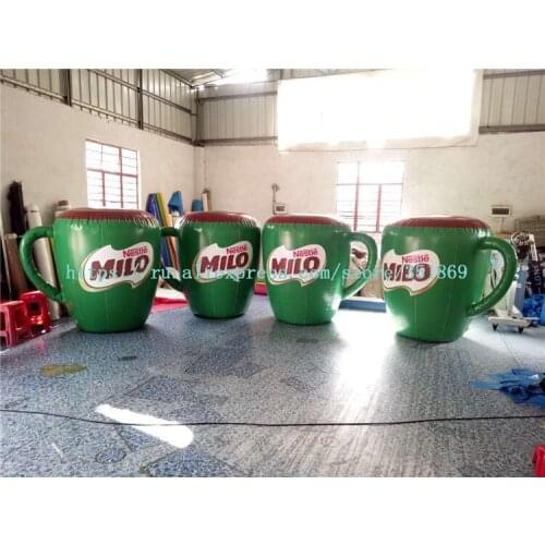 Sell 1.5 meters PVC inflatable advertising display cup model, PVC closed air coffee cup