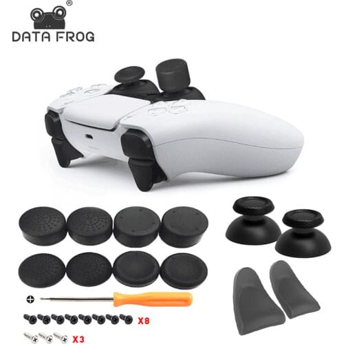 DATA FROG 8 Pcs Anti-Slip Rubber Button Joystick Thumb Grip Stick for PS5 Controller Soft Silicone Cap for Xbox one/PS4 Console